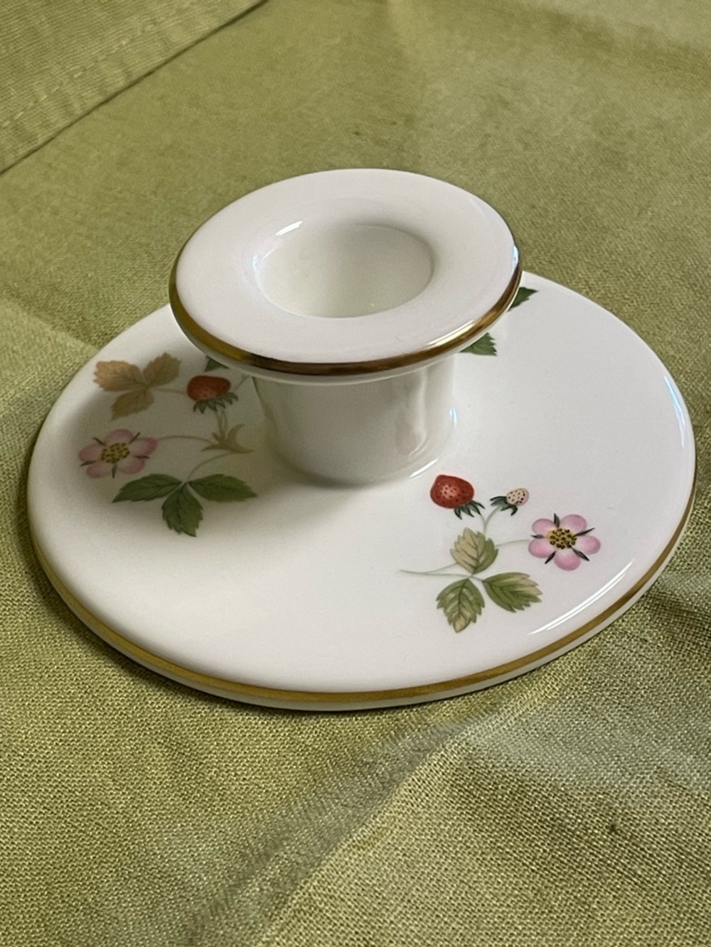 Wedgwood Wild Strawberry Small Candlestick Holder